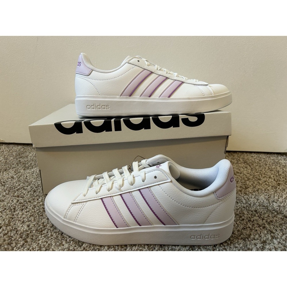 Womens Grand Court 2.0 Tennis Shoe Size W8 White/Pink BRAND NEW